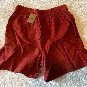 NWT Boden Linen Red Shorts 6 inch